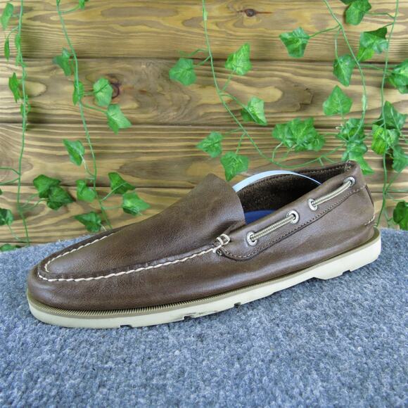 Sperry Men's Slip On Loafer Boat Shoe Brown Leather Sz 9 Medium Gently Used 2025 - Picture 1 of 7